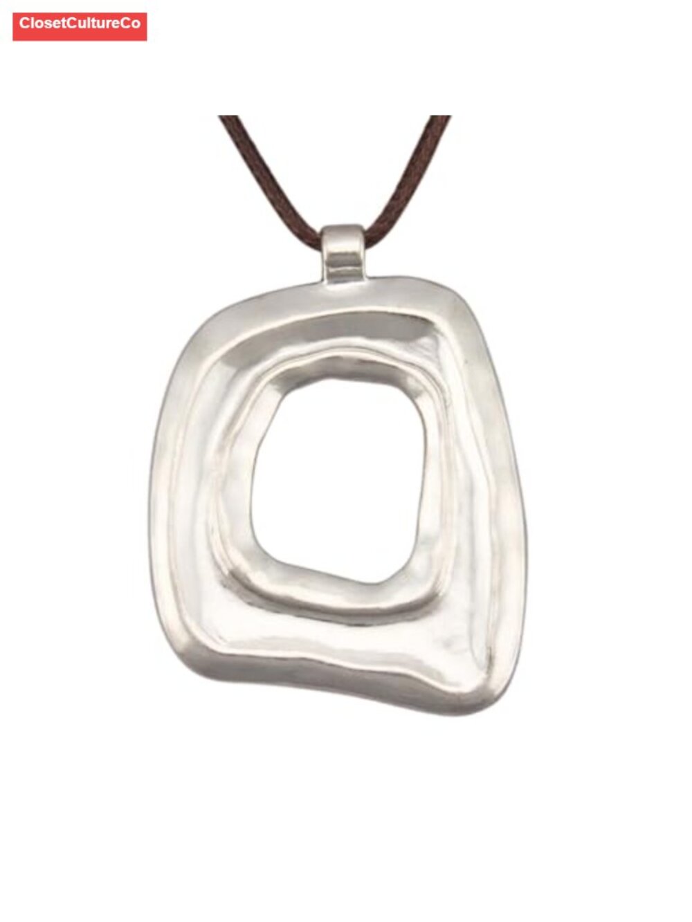 Bohemian Long Faux Leather Pendant Necklace Adjustable Rope Chain